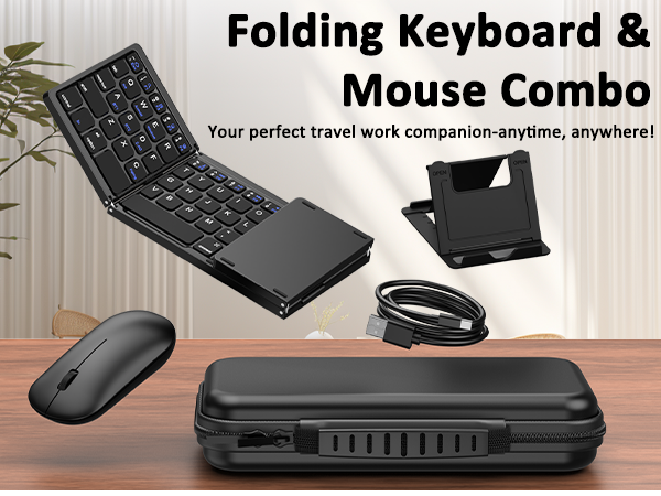 foldable keyboard and mouse