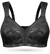 Wingslove Women's Minimizer Bras Full Coverage Wirefree Comfort Plus Size Bra Large Bust Non Padded