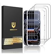 UNBREAKcable for iPhone 17 Pro Screen Protector, 3-Pack Full Coverage Tempered Glass [Military Gr...