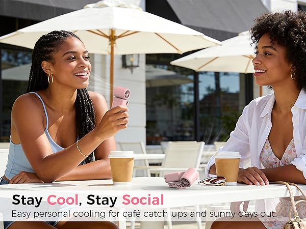 Stay Cool, Stay Social Easy personal cooling for cafe catch-ups and sunny days out