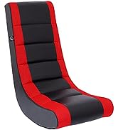 The Crew Furniture 51206 Classic Video Rocker Black/Red Mesh Racing Stripe
