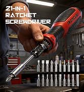 IRONCUBE 21 in 1 Multibit Screwdriver Set, Ratchet Screwdriver Tool, All in One Portable Tool Kit...