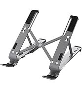 j5create Foldable Aluminum Laptop Stand with USB 4-Port Hub, Portable Notebook Riser with 4 USB3....