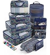 Veken 8 Set Packing Cubes for Travel Essentials, Suitcase Organizer Bags in 4 Sizes, Carry-On Lug...