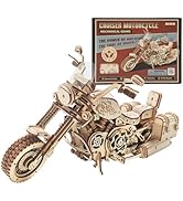 ROKR 3D Wooden Puzzles Motorcycle Mechanical Model Kit for Adults and Teens to Build Christmas/Bi...