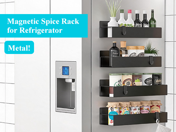 magnetic spice rack for refrigerator