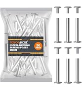Performore 20 Pack of Chicago Screw Post Binding Screws, 35mm Nickel Plated Metal Screw Posts for...
