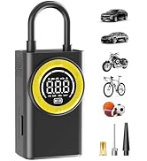 Tire Inflator Portable Air Compressor,150 PSI Cordless Air Pump for Car Tires with Digital Pressu...