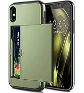 SAMONPOW for iPhone X/XS Case Wallet Card Holder for iPhone 10 Case Wallet Card Holder Heavy Duty...