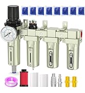 BOGERDACK Industrial Grade 4-Stage Air Drying System, 1/2" NPT with Auto Drain, desiccant dryer, ...