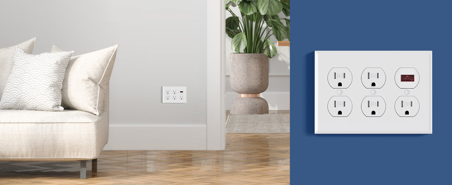 3 Gang Standard Duplex Switch Wall Plate