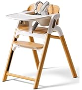 Momcozy DinerPal Wooden High Chair for Babies, Toddlers &amp; Adults Up to 308 Lbs, Convertible Baby ...