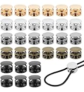 PH PandaHall 40pcs 5 Colors Toggle Stoppers Cord Stopper Cord Lock Draw String Clip Spring Cord L...