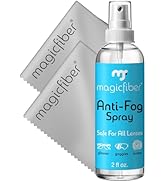 MagicFiber Anti Fog Cleaning Kit for Glasses, Swim Goggles, Snorkel Masks, Ski Goggles & More Ant...