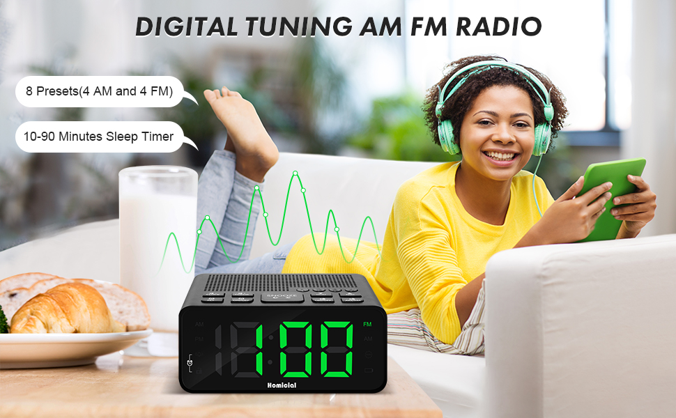 am fm radio alarm clock