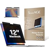 SenseAGE Magnetic Privacy Screen Filter for MacBook 12 Inch, Anti Blue Light and Glare Privacy Sc...