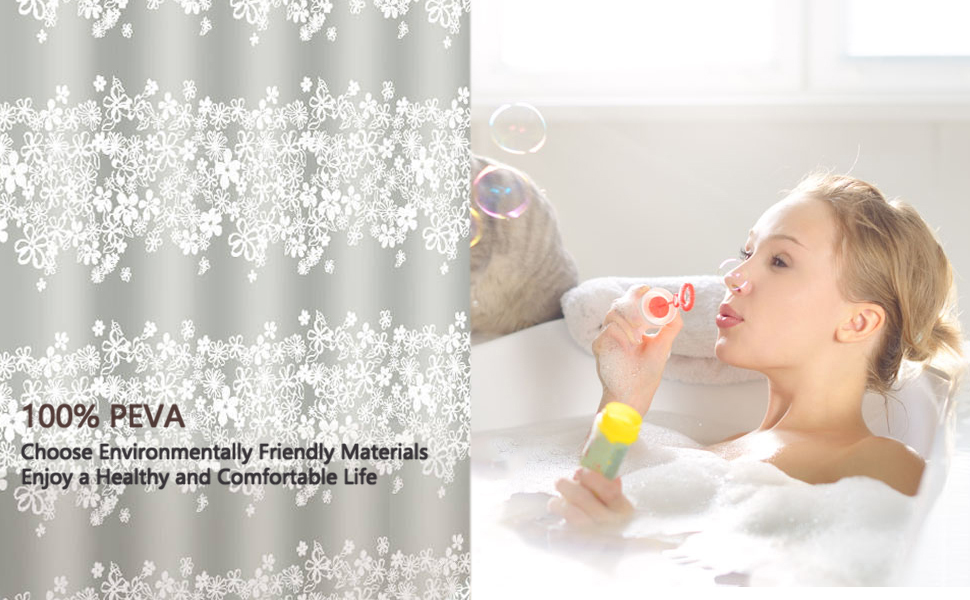 Flower Shower Curtain Liner