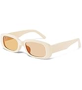 JASPIN Rectangle Sunglasses for Women Men Trendy Y2k Retro 90s Sun Glasses UV400 Protection Cool ...