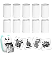 10 Rolls Thermal Paper for Mini Printer, Mini Pocket Printer Sticker Paper for Most Kids Instant ...