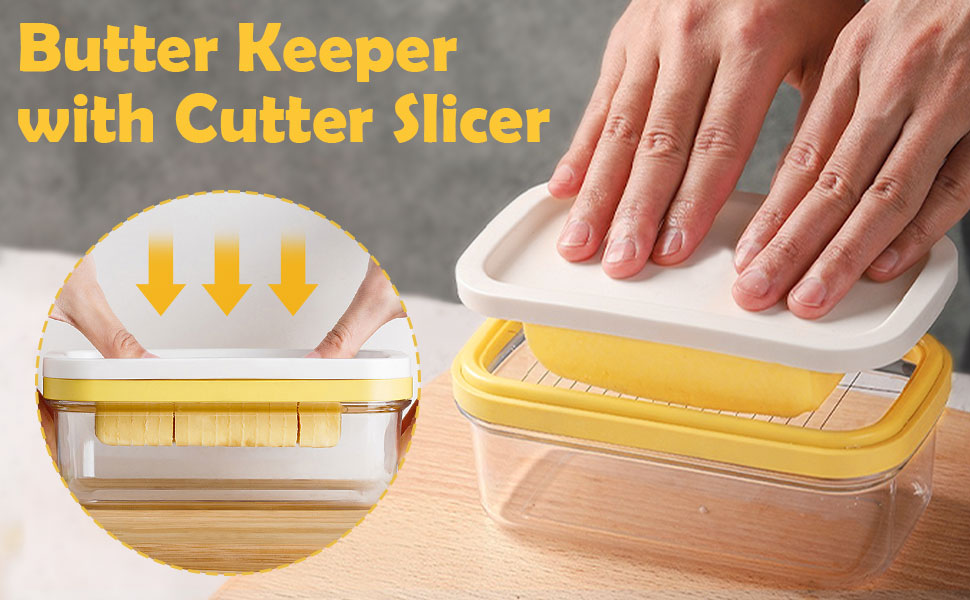 Clear Airtight Butter Cutter Slicer For Easy Cutting And Storage