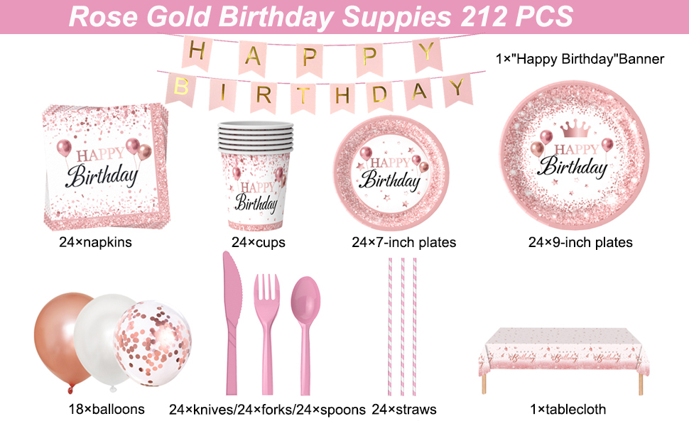 Birthday Party Supplies Disposable Birthday Dinnerware Set