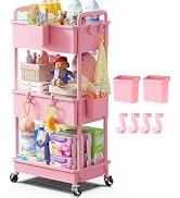 Plastic Diaper Cart with Deep Baskets