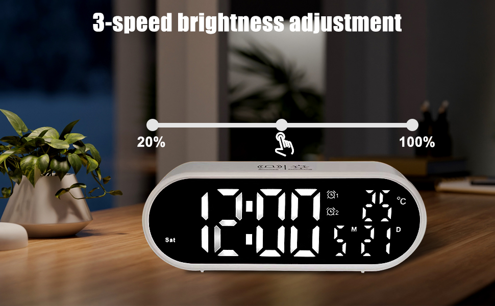 Large Display Digital Alarm Clock