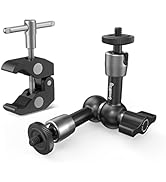 SMALLRIG Super Clamp w/ 1/4" and 3/8" Thread and 5.8 Inches Adjustable Friction Power Articulatin...