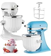 GVODE Ice Cream Maker Attachment for KitchenAid - Upgraded Leak-Proof Design, 2 Quart Bowl Compat...