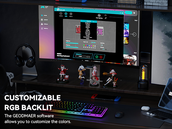 104 keys wired RGB gaming keyboard