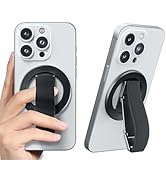 Mindsky Magnetic Phone Ring Stand for MagSafe,Magnetic Silicone Comfy Loop Grip,All Aluminum Allo...