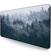 Large Extended Gaming Mouse Pad with Stitched Edges, Non-Slip Waterproof Rubber Base Mouse Pad fo...