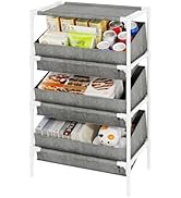 Buzowruil Storage Shelving 3-Tier Utility Shelving Unit Organizer Rack Toy Rack for Home,Office B...