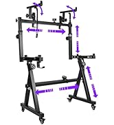 Halostand Dual Piano Keyboard Stand with 2nd Tier - Z Style Adjustable and Portable 2 Tier Heavy ...