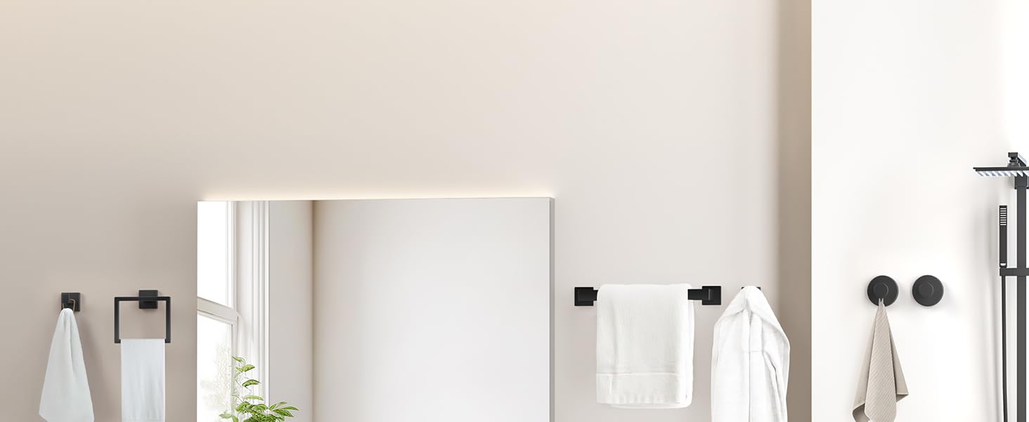 black bathroom accessories