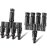 Pjerjzn Solar Panel Connector Solar Y Branch 4 to 1 Solar Panel Splitter 4 Way 1000V Y Branch Sol...