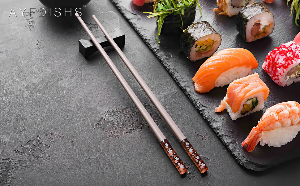 pink chopsticks