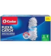 O-Cedar Flex &amp; Catch Heavy Duty Dusting Refills (5 Count) | Disposable Duster Refill with Cleanin...