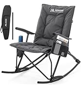 Huskfirm Oversized Rocking Camping Chair Folding Rocking Chair with High Back Padded Outdoor Rock...