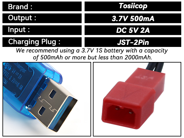3.7V 1S Lithium Battery Charging Cable7