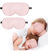 Silk Sleep Mask Eye Cover, 100% Real Natural Eye Mask for Sleeping with Adjustable Strap, 100% Si...
