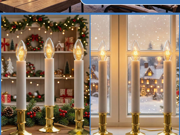 christmas candles for windows