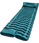 FUN PAC Camping Sleeping Pad, Ultralight Camping Pad with Pillow Built-in Foot Pump Inflatable Sl...