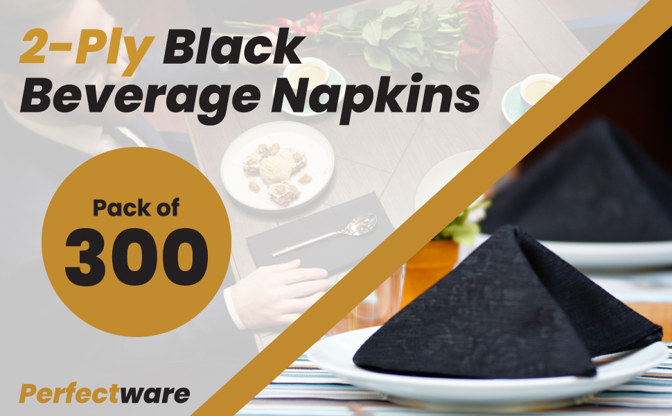 2ply Black Napkins
