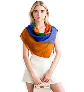 PoeticEHome 100% Cashmere Scarf Wrap – Ultra Soft Large Square Shawl for Women, Artistic Painting...