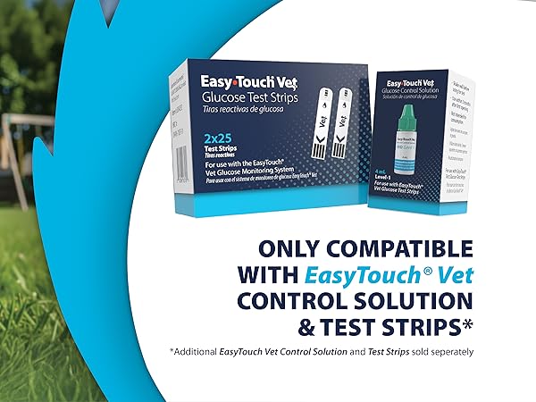 EasyTouch Vet GMS - Only Compatible with EasyTouch Vet Control Solution and Test Strips