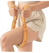ONUEMP Cellulite Massage Tool, Wood Therapy Massage Tools Maderoterapia Kit for Lymphatic Drainag...