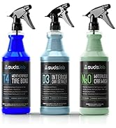 Suds Lab Quick Car Detailer Kit with N2O Waterless Car Wash, D3 Interior Car Detailing Spray, T4 ...