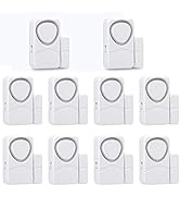 Window Door Alarm Sensor, Burglar Alert Magnetically Triggered Alarms for Home Pool Door Security...
