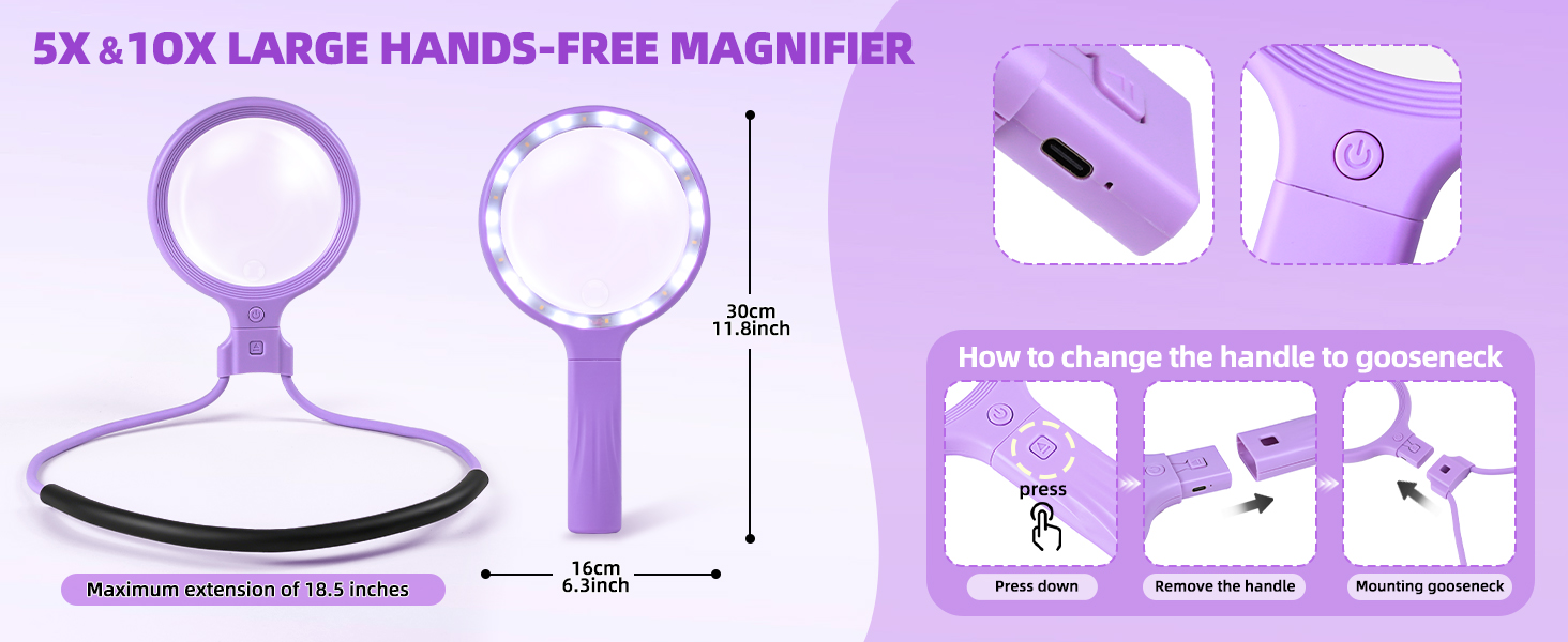 lighted magnifying glass